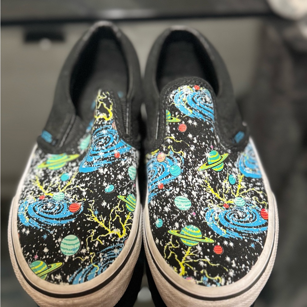 Kids Cosmic Slip-On Shoes - Black and Multicolor